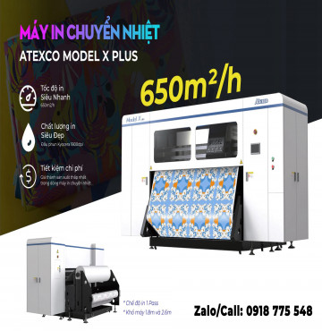 Lựa chọn máy in chuyển nhiệt tốc độ cao ATEXCO model X Plus đáng tin cậy